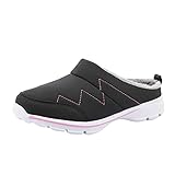 LLDG winter Clogs Damen Hausschuhe Wärme Slippers Unisex Leicht Slip On Pantoletten rutschfeste Pantoffeln Outdoor Warm futter Winterschuhe Atmungsaktiv Sabots Slippers Winter Gartenschuhe