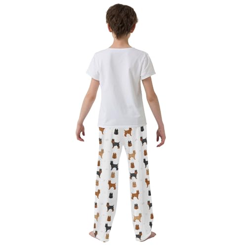 Boys' Pants Dogs Brussels Griffon Long Bottoms Jogger Pants Elastic Waist Trousers with Pockets S-XL3