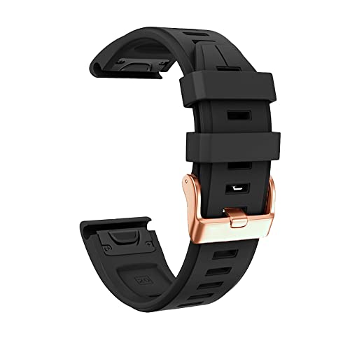 Correa de reloj de 20 mm con hebilla de oro rosa para Garmin Fenix 5S Plus sofisticada 7