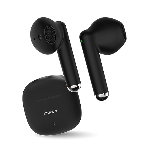 URBN Beat 400 Bluetooth *Newly Launched* True Wireless (TWS) in Earbuds with 13MM Driver, HQ Mic, 25H Playtime, Type C Fast Charging, IPX5 Water Resistant, Touch Controls & Voice Assistant (Black)