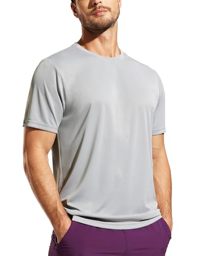 Haimont Men's Athletic Running Shirts Quick Dry Short Sleeve UPF 50+ Sun Protection UV Fishing Hiking Workout T-Shirts