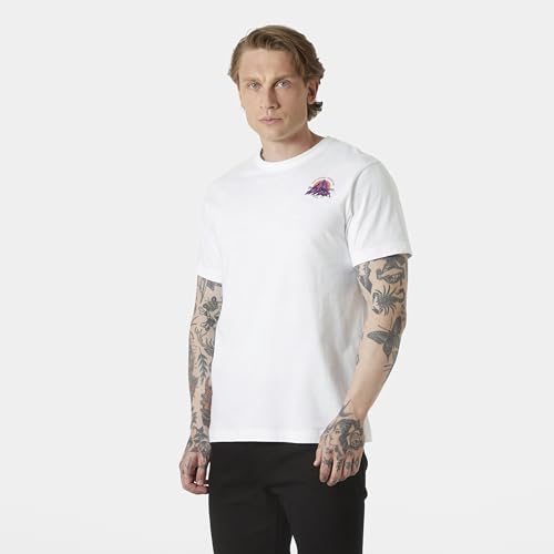 Helly Hansen Core Graphic T 2.0 para Hombre, Color Blanco, Talla L