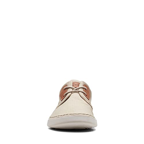 Clarks Men's Gereld Tie Sneaker, Sand Textile, 9