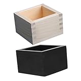 PartyKindom 2Stücke Sake Box aus Holz im Japanischen Quadratischer Sake Becherhalter Vielseitige Holzkiste für Sake Becher und Kleine Gegenstände für und Dekoration