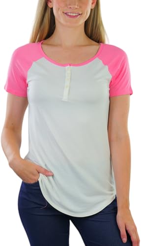 Image of ToBeInStyle Women's Classic Two Color Cotton Baseball T-Shirts