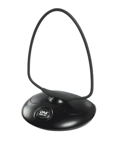 One For All Unamplified Indoor Digital TV Aerial - Ready to receive Freeview and Analogue TV Signals within a range of 3 miles u0096 HD Ready - HDTV Antenna u0096 UHF u0096 black u0096 SV9021