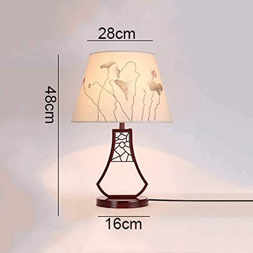 Lampe de table de chevet E27 style chinois moderne rétro pour salon