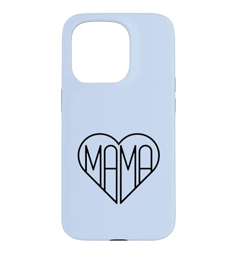 �u���[ - Mama Heart Form Cute Modern Mother �X�}�z�P�[�X iPhone 15 Pro �p