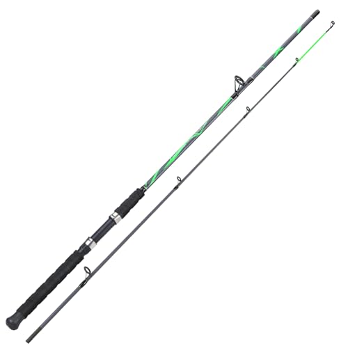 Sougayilang Spinning Rods, Strong Carbon&Glass Composite Fishing Pole with Stainless Steel Line Guides for Catfish- 7'0'- Green