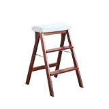 Luercher Scala in legno massello Sgabello portatile con sedia pieghevole