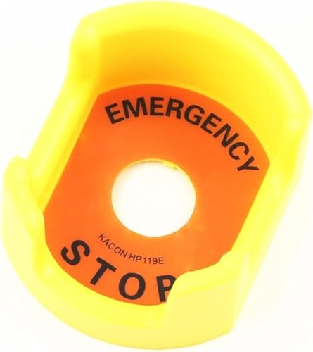 Couvercle de protection pour bouton d'arrêt d'urgence jaune 22mm accessoire