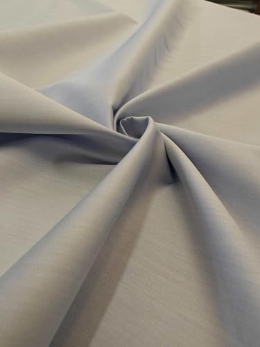 Tissu en satin de coton Supima bleu poudré idéal pour robe d'été