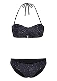 Chiemsee Damen Bikini, Black/Medium Gr, 38/A/B