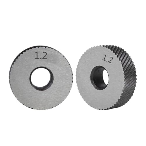 Moleteadora de torno, moleteadora diagonal gruesa de 1,2 mm, paquete de 2