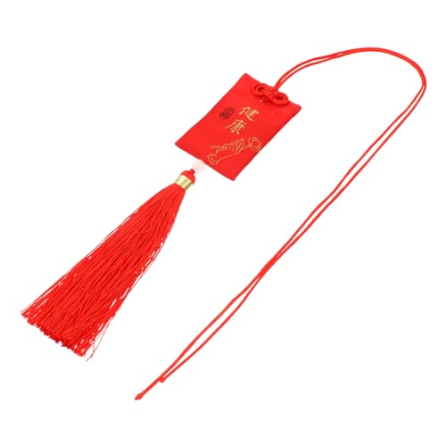 Bolsa tipo sachet estilo chino con borla roja miniatura 1