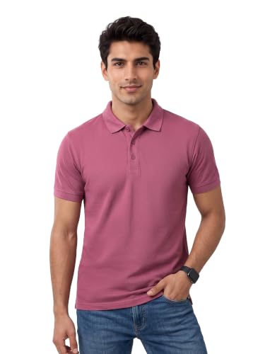 Image of Beyoung Imported Poly Regular Fit Solid Polo Tshirt for Men | Collar Tshirt | Half Sleeves | Solid Casual T-Shirt
