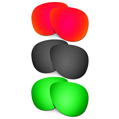 Lentille pour Oakley Elmont Large renforcée et verres colorés interchangeables rouge noir vert