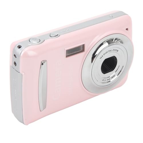 Fotocamera Digitale, Fotocamera Portatile FHD 1080P 16MP con Schermo da 2,4, Zoom Digitale 16X, Stabilizzazione Messa a Fuoco Automatica Videocamera per Vlogging per Bambini