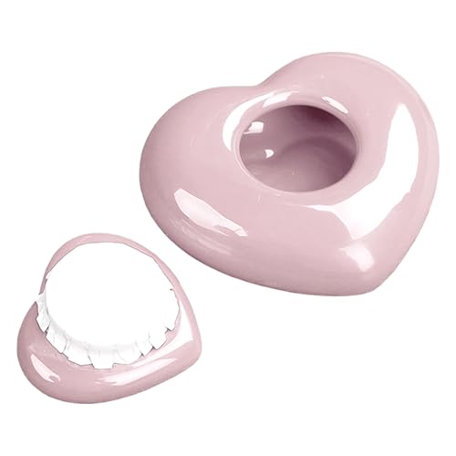 CHUNLINLAODA Mini Urna de Cerámica Conmemorativa de Corazón para