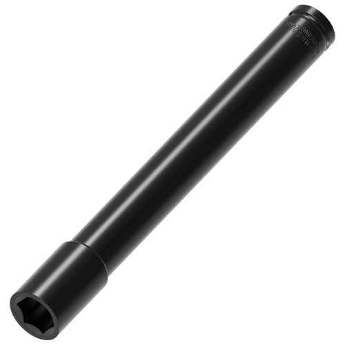 Image of 1 /2 Inch Drive by 24mm(15 /16 inch) Deep Impact Socket, Heat-Treated CR-V Steel 12 Inch Length, 6-Point Metric Sizes