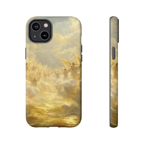 Coque iPhone 14 Plus Golden Angels pour sublimer votre style au bureau et en soirée