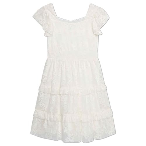Speechless Girls' Flutter Sleeve Lace Tiered Party Dress3
