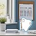 SHAPES ETC. 35 Sheets Tooth Mini Notepad 3in - Brush, Flossing Teeth, Healthy Hygiene, National Dentists Day, Dental Month, Cavities, Tooth Fairy, Dentist, Preventative, Classroom Crafts, Made in USA