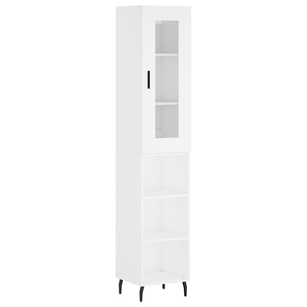 Armadio alto in legno bianco, 34,5 x 34 x 180 cm