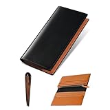 [ファブリツィオ] 財布 メンズ 長財布 小銭入れ メンズ財布 スタイリッシュ 一流の革職人が作る 高級 イタリアン レザー 本革 大容量 男性 (シャインブラック)