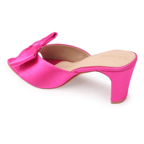 CHARMWALK pink satin heels – image 3