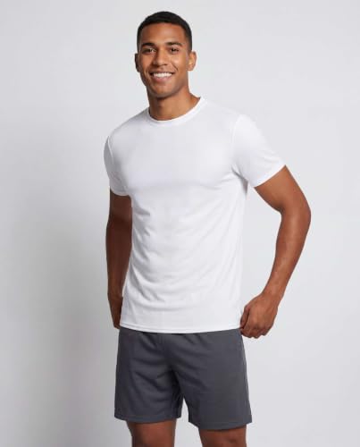 Image of 5 Pack Men's Dry Fit Workout T Shirts Crew Neck Athletic Gym Running Tees | Short Sleeve, Moisture Wicking, Cooling, Stretch, Undershirts, Work, Summer, Hiking, Tennis, Basketball, Sports, Exercise