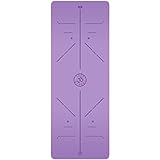 DTLBHC Yoga-Matte Weibliche Verbreiterte verdickte Anfänger Sport Yoga Decke Verlängerte Anti-Rutsch-Fitness Home-Matte Fitness-Matte rutschfest (Color : Purple, Size : 183cm*68cm*5mm)