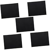 OFFSCH 5 Stück Hochtemperaturbeständige Grillmatte Wiederverwendbare Grillpads Bbq Grillmatte Grillmatten Zum Grillen Strapazierfähige Grillmatten Bbq Grillzubehör Glasfaser Schwarz