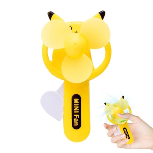 Ventilateur de Presse à Main Portable - Jouet de Refroidissement Manuel de Dessin Animé Pour Voyage (Couleur Aléatoire)