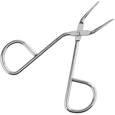 Professional Scissor Handle Eyebrow Tweezer Slant Tip Tweezer Flat Tip Tweezers Hair Plucker Pliers Beauty Tools for Women and Men, Straight Tip Hairgripping Eyebrow (Sliver) Cover