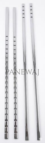 Image of Premium Car Chrome Body Side Molding for Tata Sierra (2025-2026 Onwards) | Sleek Door Side Beading Protector Strip Trim Garnish - Set of 4 Pcs (Silver /Chrome Finish)