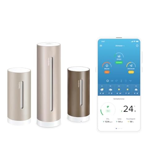 Netatmo Wetterstation ORIGINAL - 2. Generation, Innen & Außen + Zusätzliches Smartes Innenmodul - Temperatur, Luftfeuchtigkeit, Luftqualität, UV, Pollen - Kompatibel mit Apple, Alexa, Google