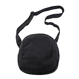 Canvas Crossbody Bag for Women Men Messenger Bag Handbag Wallet Purse with Shoulder Strap (Black)