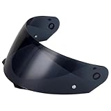 The Helmet Shop HJ-33 Dark Smoke Motorcycle Helmet Visor Compatible with HJC i90, i91 & Harley Modular Helmets – Anti-fog Insert-ready | Optically Correct, UV Protected Motorcycle Visor