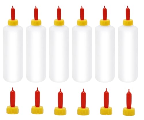 6Pcs Goat Feeding Bottles 400 ml/13.5 oz and 12 Nipples, Lamb and Kid Bottle, Livestock Baby Bottle for Sheep,Lamb,Calf and Other Mammal Feeding Bottles