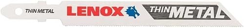 LENOX Tools 1991572 - Hoja de sierra caladora para corte de metal fino con mango en T, 3 58 pulgadas x 38 pulgadas, 24 TPI, paquete de 5
