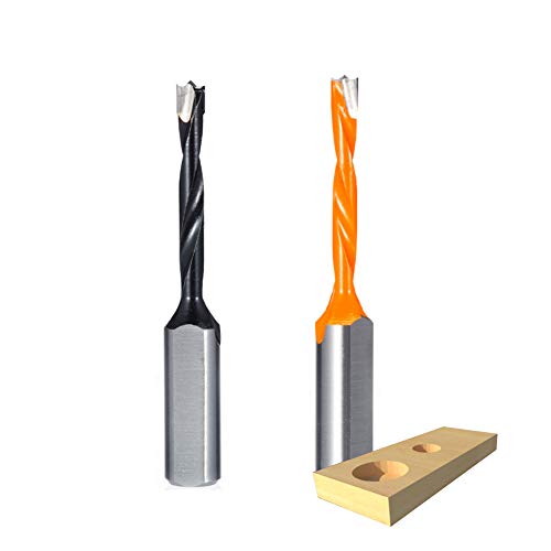 HUHAO Wood Forstner Drill Bits Length 6mm Cut Dia 10mm Shank Router Bit Row Drilling for Boring Machine Drills Carbide Endmill 2PCS