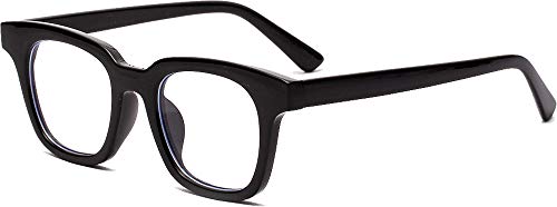 クラシック 黒縁 伊達メガネ ブルーライトカットレンズ 大きめフレーム 眼鏡 サングラス