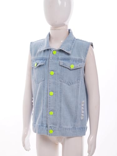 Linjinx Kids Boys Fashion Sleeveless Ripped Denim Jacket Vest Denim Motorcycle Biker Jean Vest Gilets Coat Outerwear4
