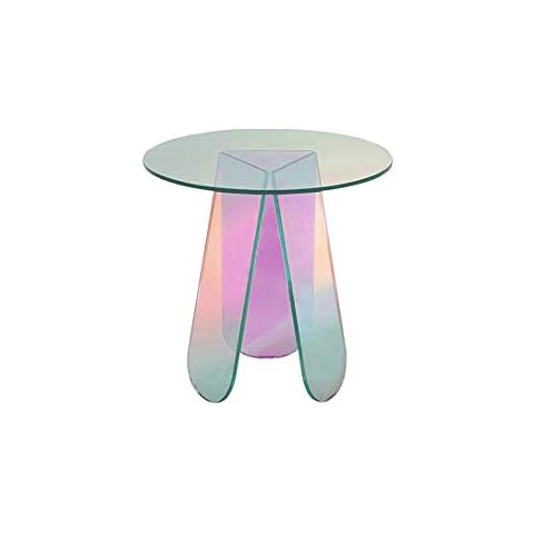 Mesa auxiliar de acrílico transparente iridiscente Homary Cover