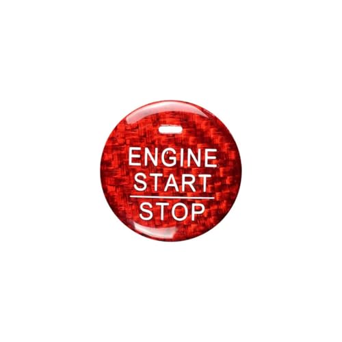 Couvercle de bouton d'arrêt démarrage moteur voiture carbone rouge contre usure Crider 13-17
