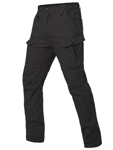 MANSDOUR Men's Cotton Hiking Tactical Pants Lightweight Stretch Military Combat Cargo Work Pants