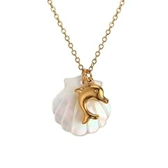 Gold Shell Dolphin O Ring Chain