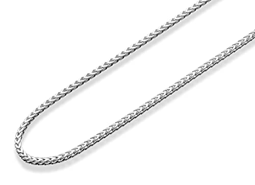 Miabella Italian Solid 925 Sterling Silver 2mm Franco Square Box Link Chain Necklace for Men Women Made in Italy2