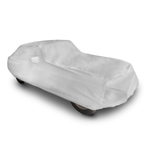 Image of Budge TrueFit Plus Custom Car Cover Fits MG MGB GT 1962-1973, Automotive Full Exterior Indoor Outdoor Car Cover, Waterproof All Weather Rain Snow UV Sun Hail Protector for Automobiles